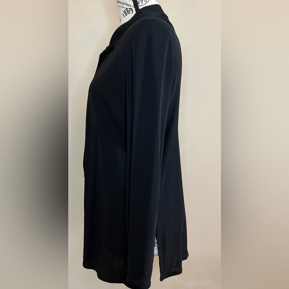 Oscar de la Renta Black tie front Petite Cardigan - Picture 4 of 10